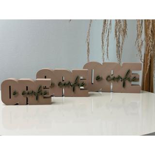 Decoração Ore e Confie Letreiro Bíblico Decoração de Fé Minimalista Sala Escritório Cozinha Quarto em Oferta na Shopee