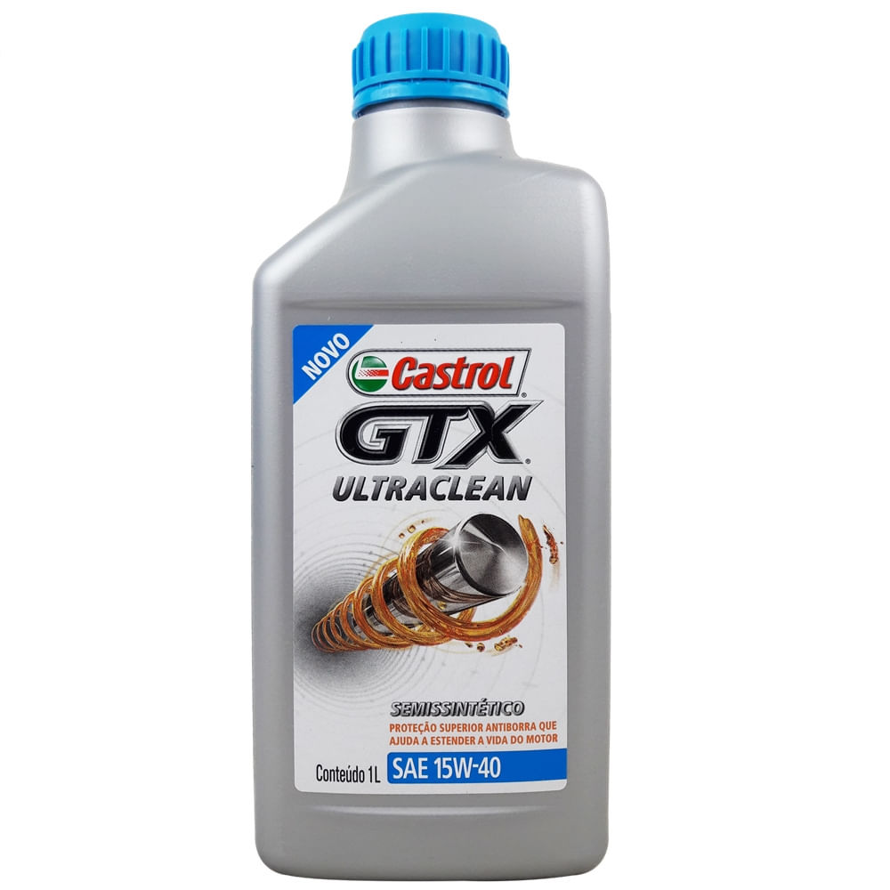 Óleo Lubrificante do Motor Castrol GTX Ultra Clean SAE 15W40 Semissintético 1L em Oferta na Shopee