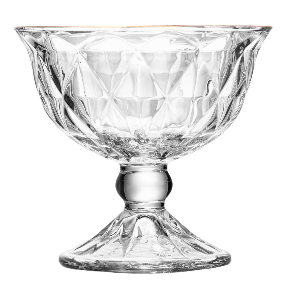 Taça para Sobremesa Lyor Diamond Fio de Ouro Cristal 180ml em Oferta na Shopee