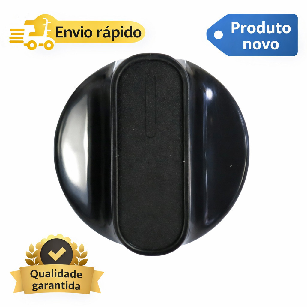 Botão Fogão Brastemp Consul Preto | Reposição Compatível | Encaixe Perfeito Brastemp