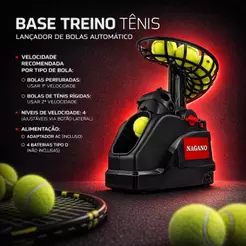 Base Treino Tênis Lançador de Bolas Automático