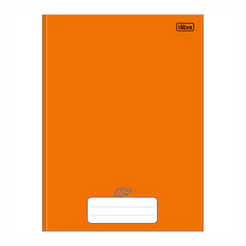 Caderno brochurão capa dura universitário 1x1 48 folhas D Mais Laranja Tilibra