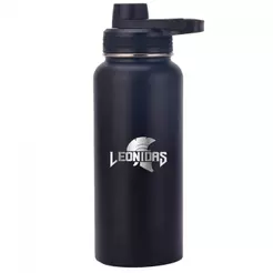 Garrafa Térmica Leonidas, 1L, 24h Frio e 12h Quente, Metal, Preto, LN-BT-ST1000MLB