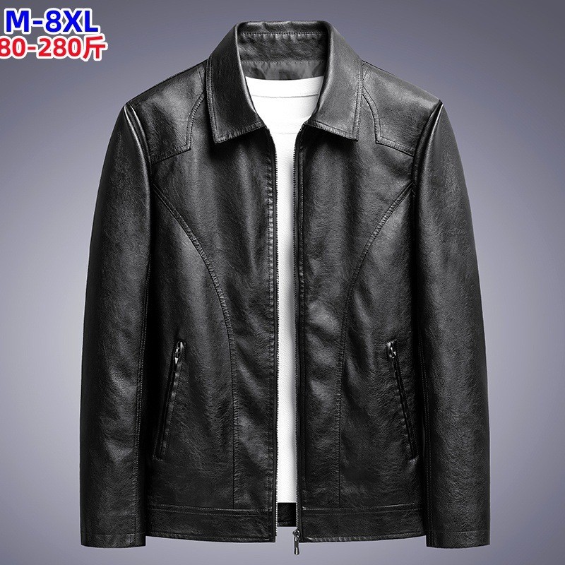 Jaqueta de Couro Masculina da Moda, Leve, para Primavera e Outono, Jaqueta Casual Grande e Alta, Jaqueta Bomber Estilo C