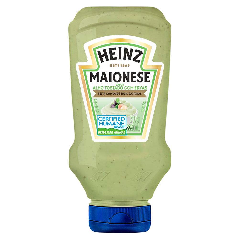 Maionese Heinz Alho Tostado com Ervas Squeeze 215g em Oferta na Shopee