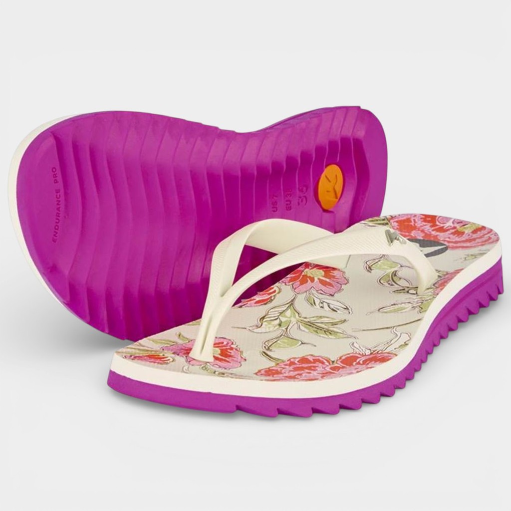Chinelo Kenner Ibiza Oasis Feminino - Branco e Roxo