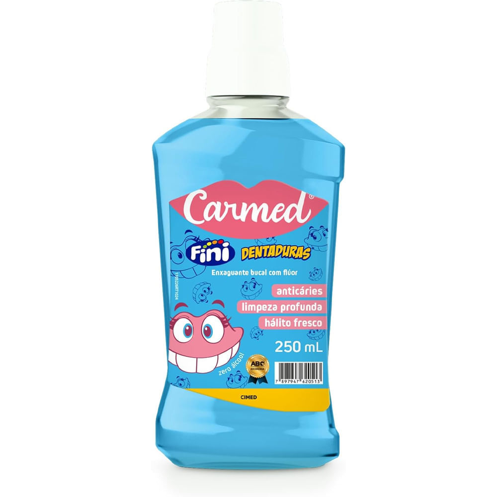 Enxaguante Bucal Carmed Fini Dentadura 250ml em Oferta na Shopee