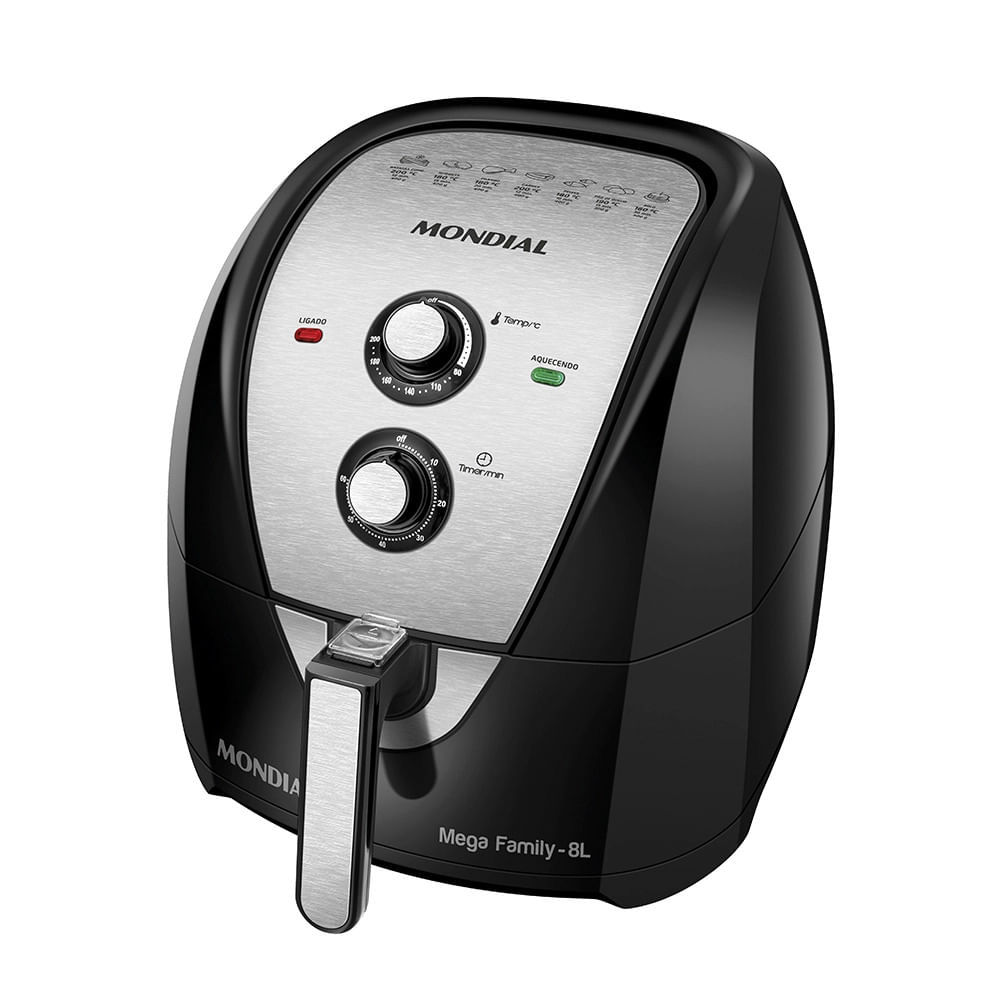 Fritadeira Elétrica Air Fryer Mondial AFN-80-BI 8L Prata - 127V em Oferta na Shopee