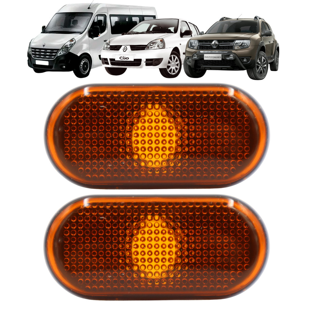 Par Pisca Lanterna Lateral Seta Paralama Clio Duster Kangoo Master