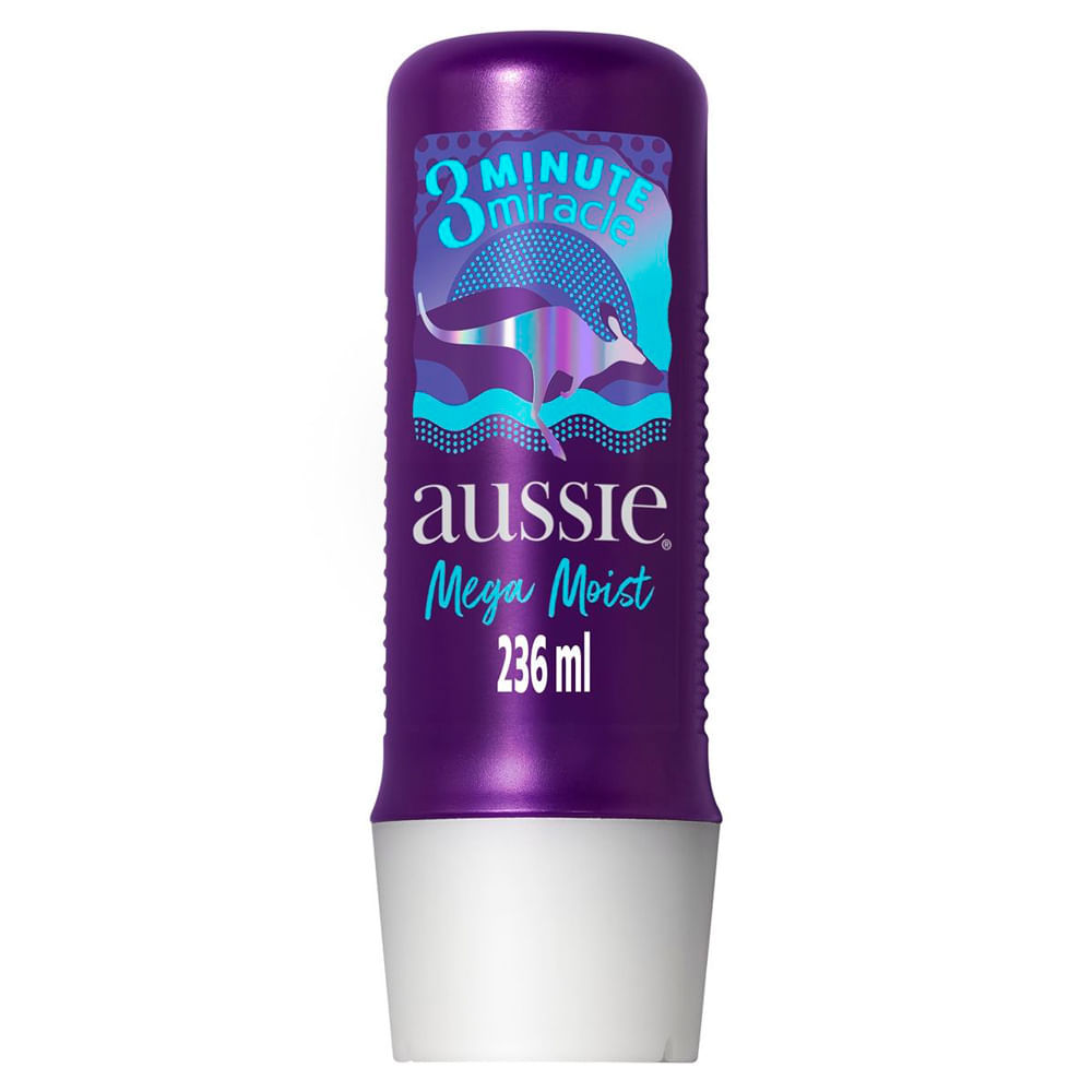 Tratamento Aussie Mega Moist 3 Minute Miracle Super Hidratação 236ml em Oferta na Shopee