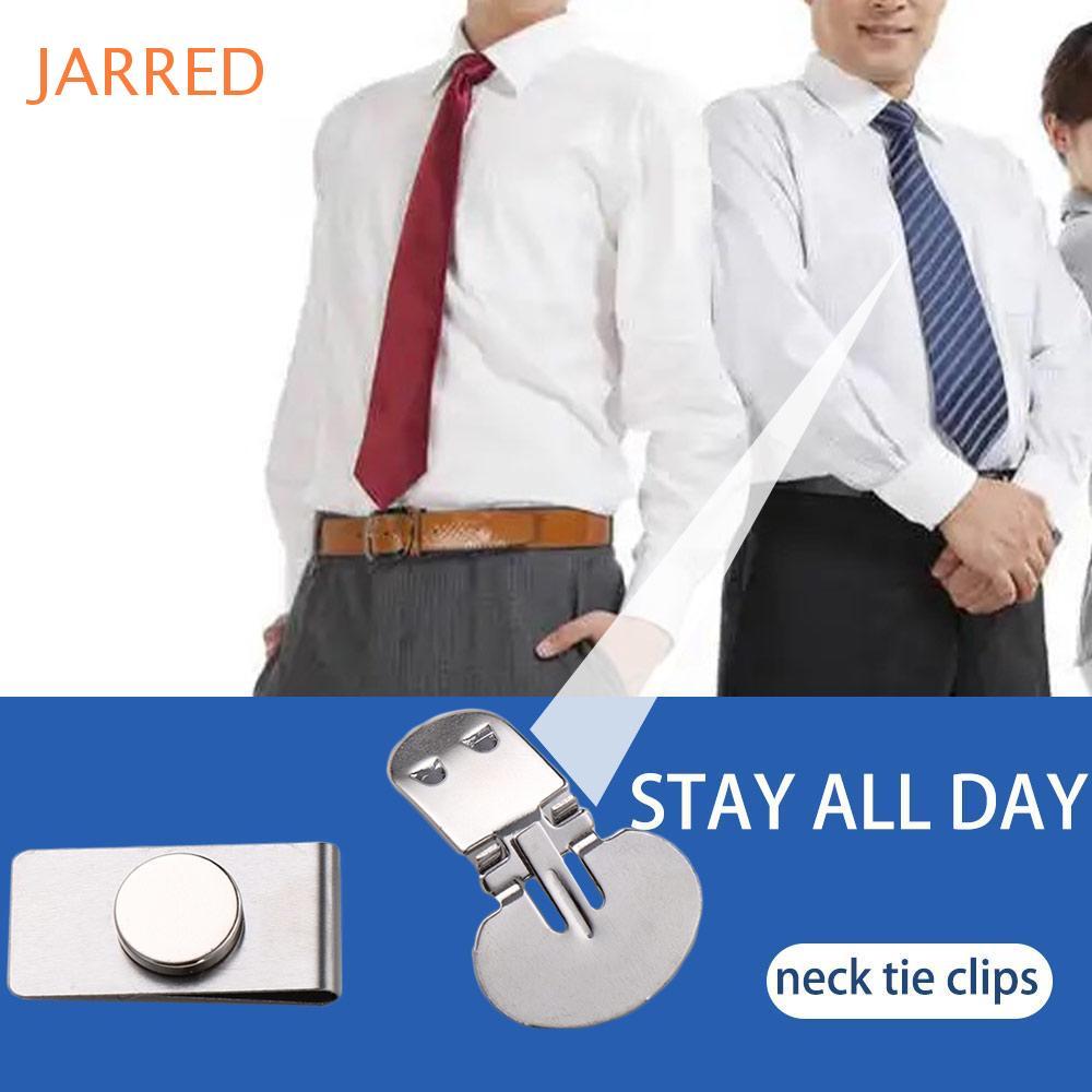 JARRED Homens Gravata Fivela Adsorção Automática Clipe De Fecho De Casamento Em Aço Inoxidável