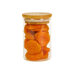 Pote de Vidro de Mantimentos 250ml C/ Tampa de Bambu Oikos