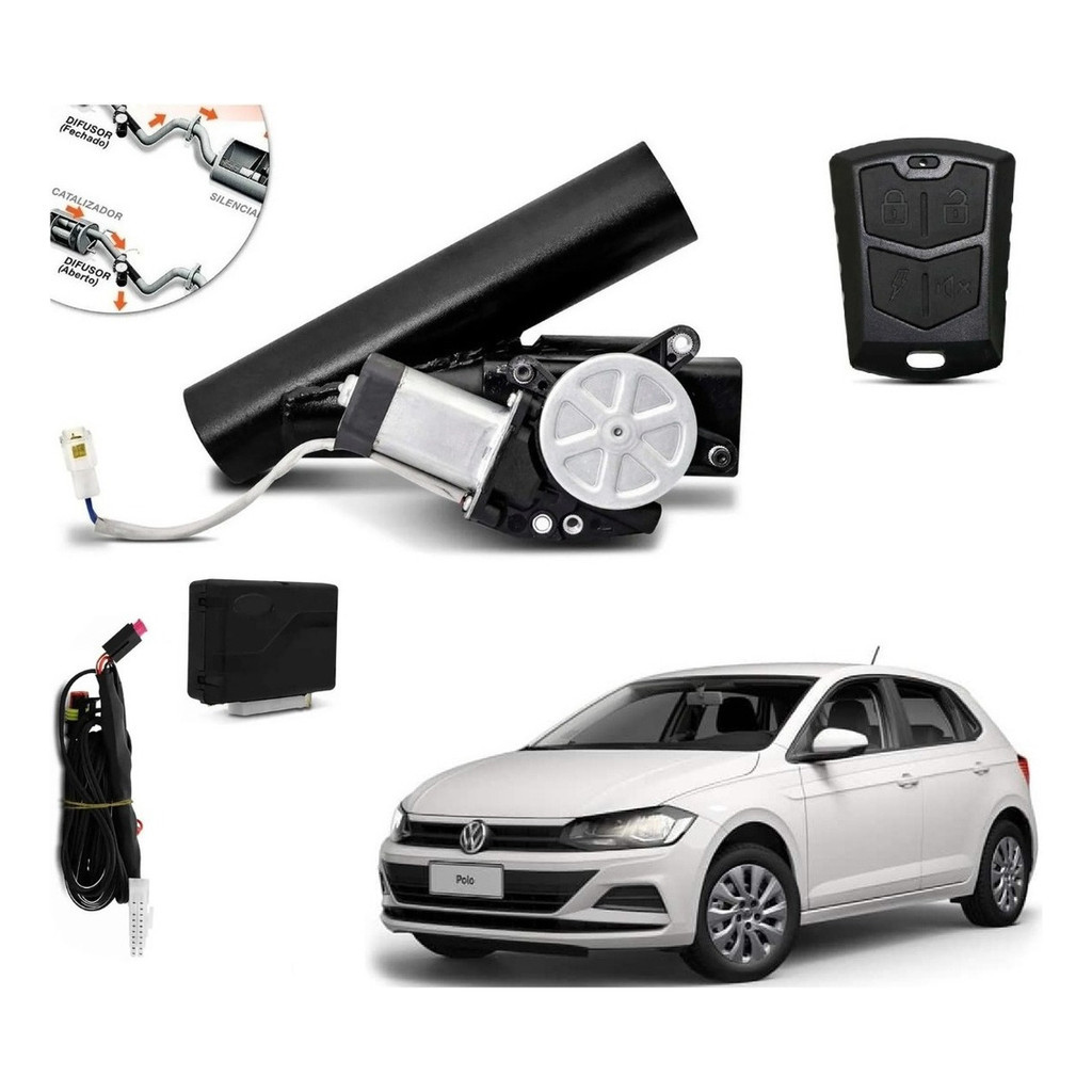 Difusor Escapamento Vw Novo Polo Ronco Esportivo C/ Controle