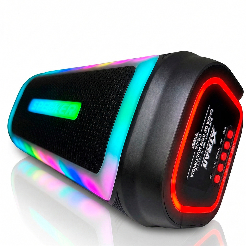 Caixa De Som Bluetooth USB PenDrive Radio Fm TWS Multimidia LED RGB Recarregável em Oferta na Shopee