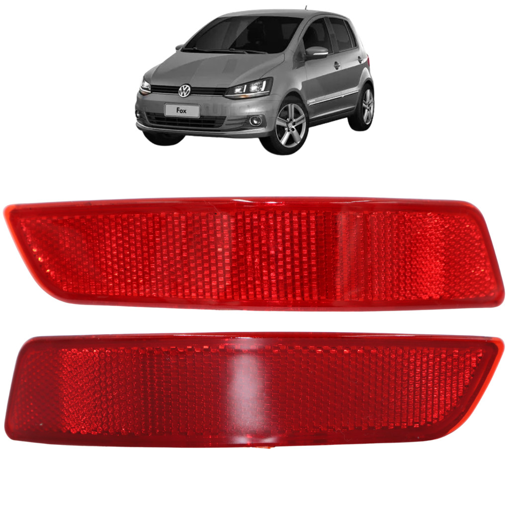Par Refletor Olho Gato Parachoque Traseiro Fox 2015 2016 2017 2018 2019 2020