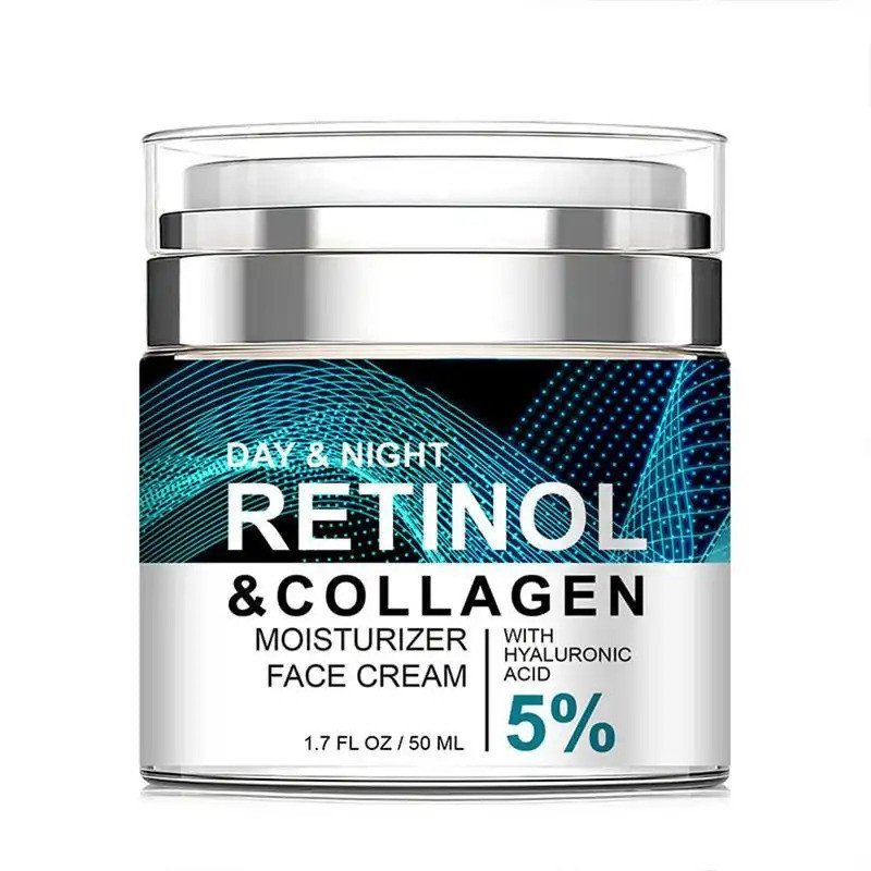 Hyaluronic Acid, Collagen Retinol Moisturizer, Hydrating Nourishing Skin Care Day Cream Night Cream, Face Lotion for Wom