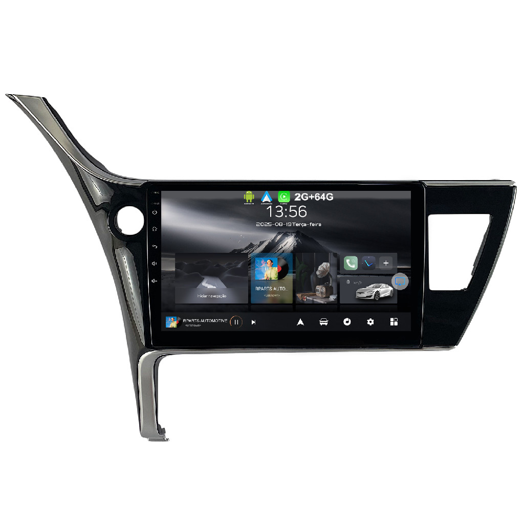 Kit Multimidia 10 Polegadas Android Toyota Corolla 2018 a 2019