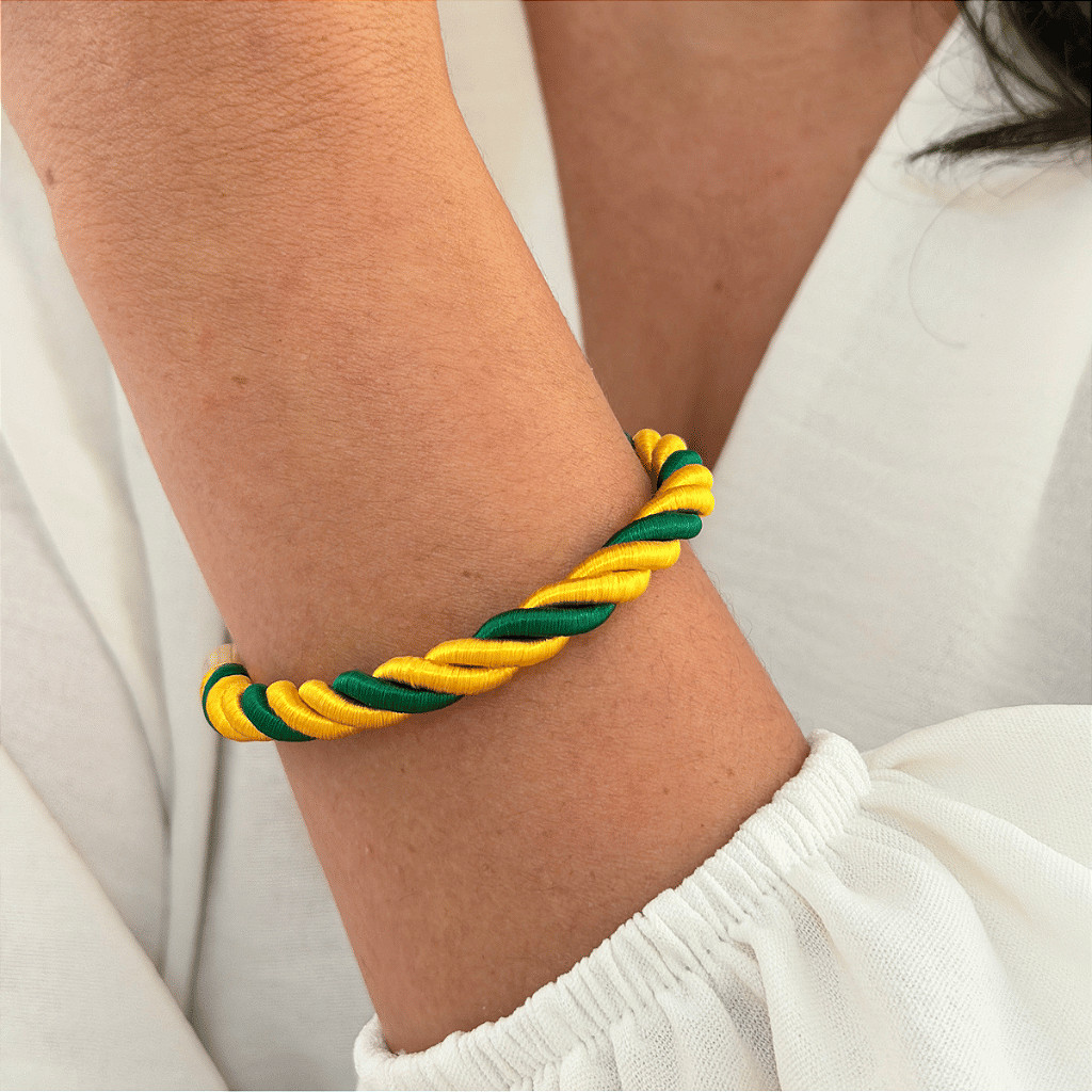 Pulseira Feminina Cordão São Francisco Torcida Brasil Copa do Mundo
