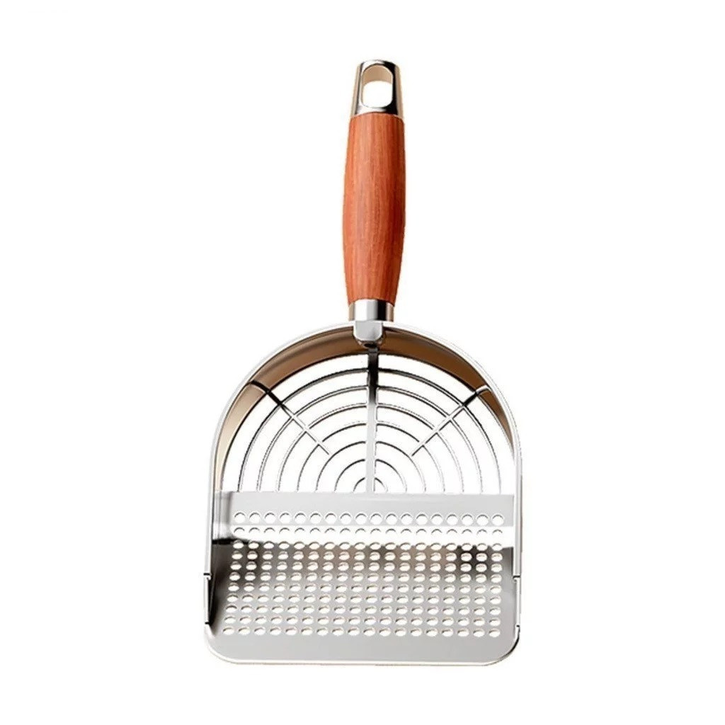 Pá Higiênica De Areia para Gatos Peneira Coletora Aço Inox Cod:78393 em Oferta na Shopee