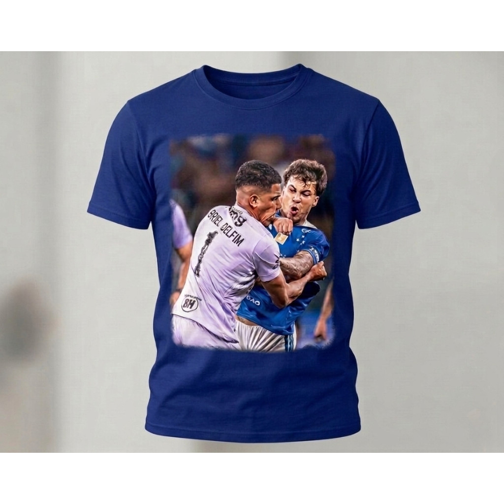 Camisa Masculina Futebol Estampa Jogadores – Camiseta Casual Torcedor Estilosa Esporte