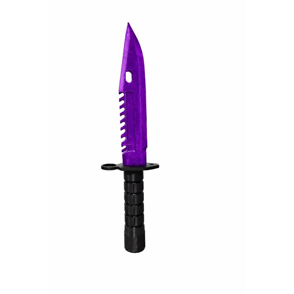 M9 Bayonet CS2 Decorativa Roxa Counter Strike - Item Gamer para Setup e Coleção