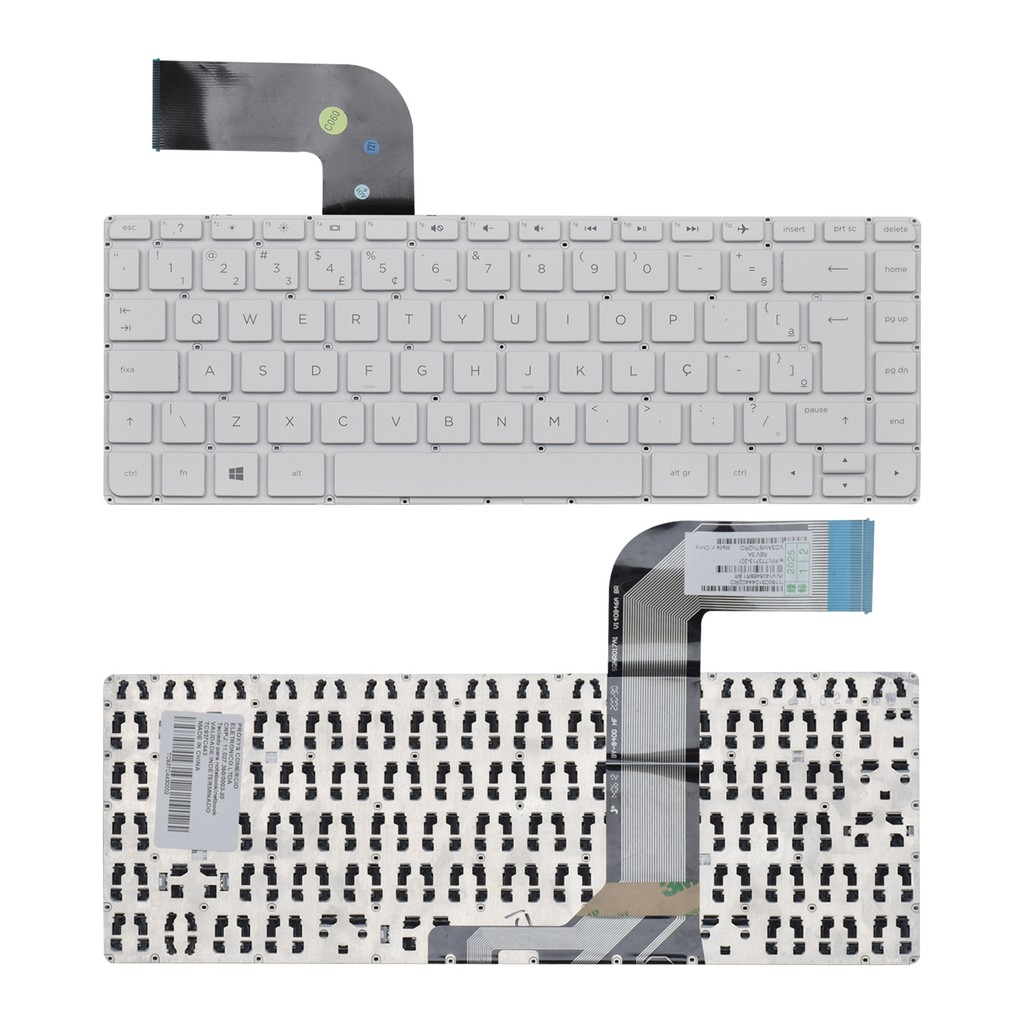 Teclado para Notebook Hp Pavilion 14-V025TU Branco em Oferta na Shopee