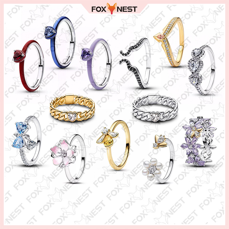 Anel De Presente Feminino Banhado A Prata Em Formato De Abelha Dourada S925 + Bolsa De Flanela em Oferta na Shopee