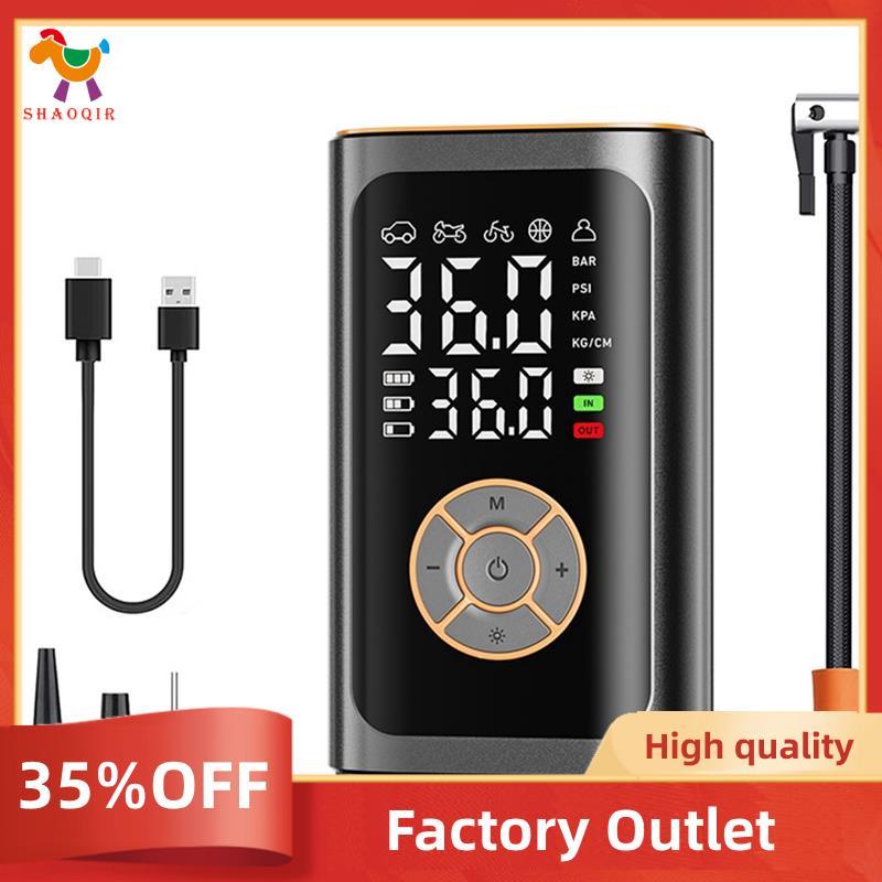 Inflador De Pneus Portátil Compressor De Bomba De Ar Sem Fio 6X De Inflação Rápida Com Medidor De Pressão Digital Luz LE