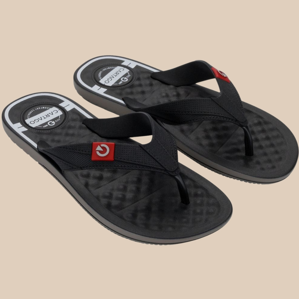 Chinelo de Dedo Cartago Modelo Arizona Casual Masculino Palmilha Massageadora Ultra Confor...