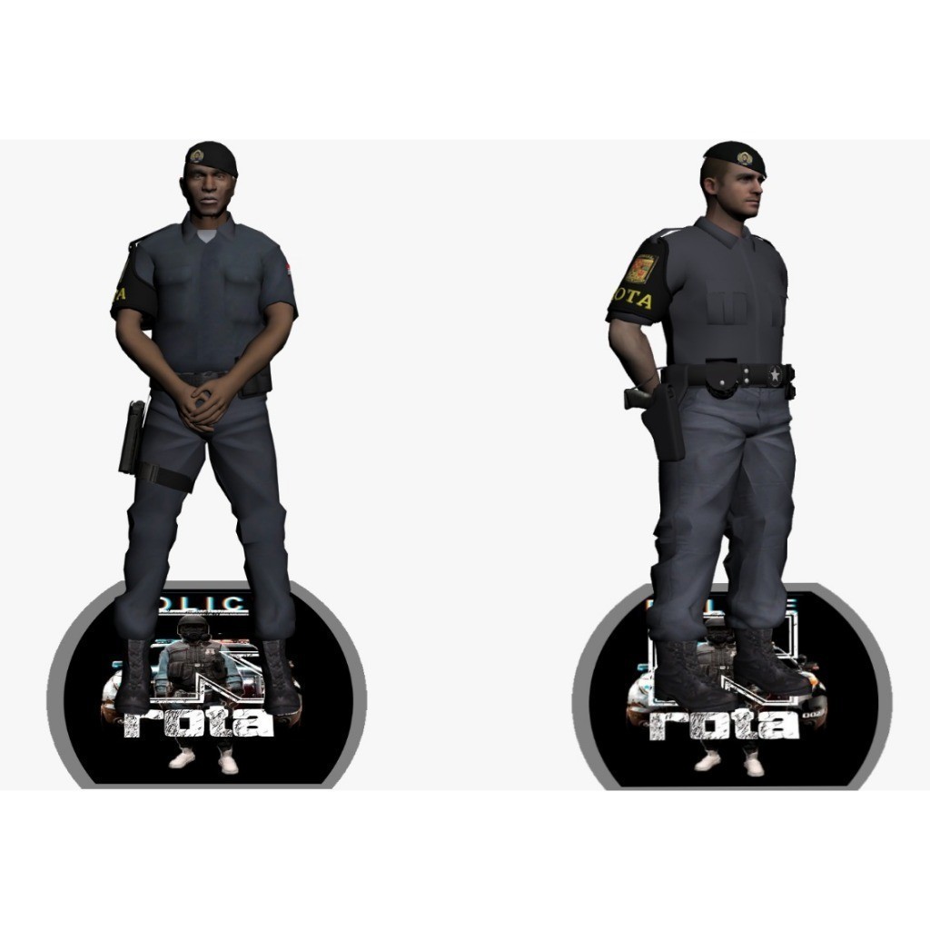 rota policia kit decoração de festa infantil 4 display de mesa 16cm