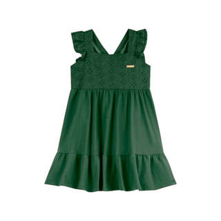 Vestido Midi Infantil Menina Laise Colorittá Verde em Oferta na Shopee