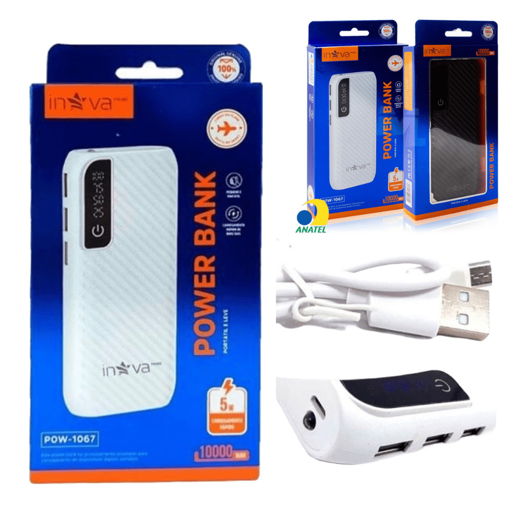 Carregador portátil power bank 10000mah