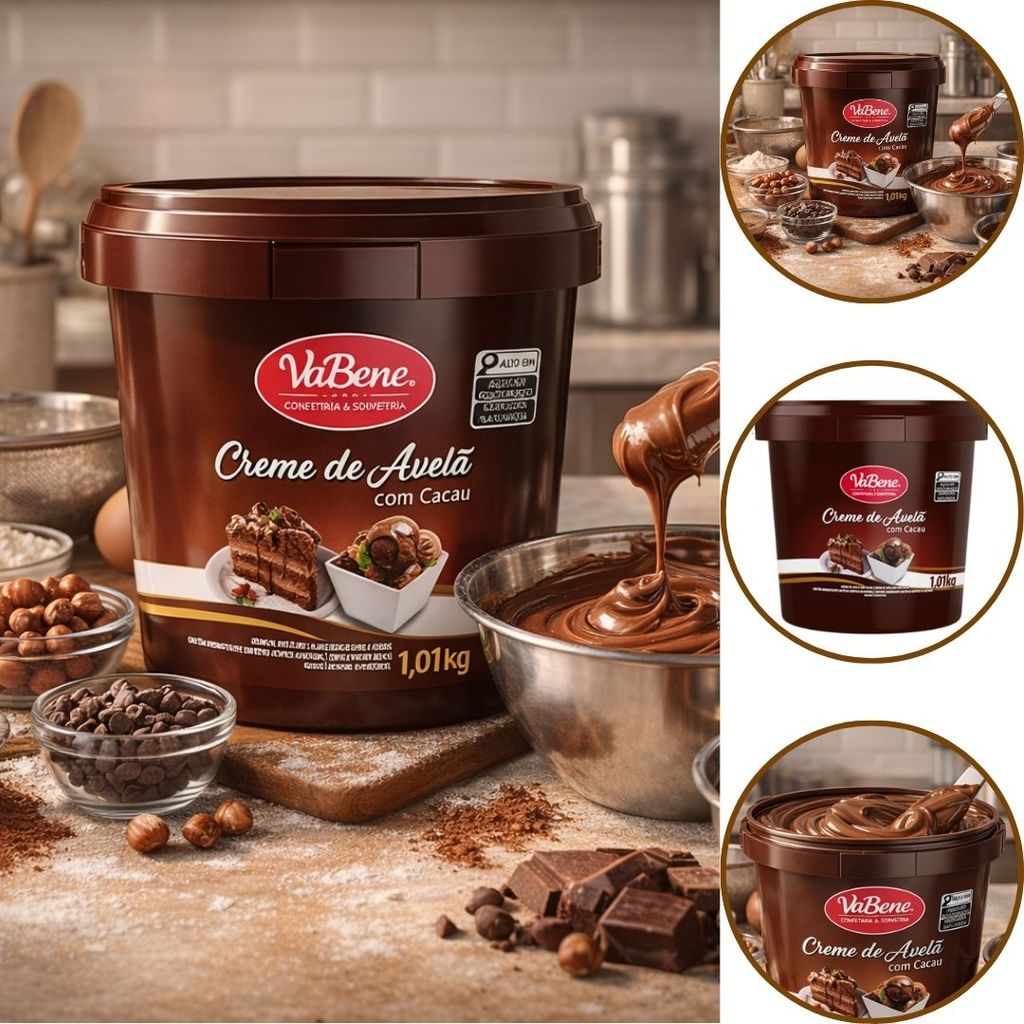 CREME DE AVELA COM CACAU POTE DE 1,01KG VABENE ALIMENTO OFF (CHOCO)