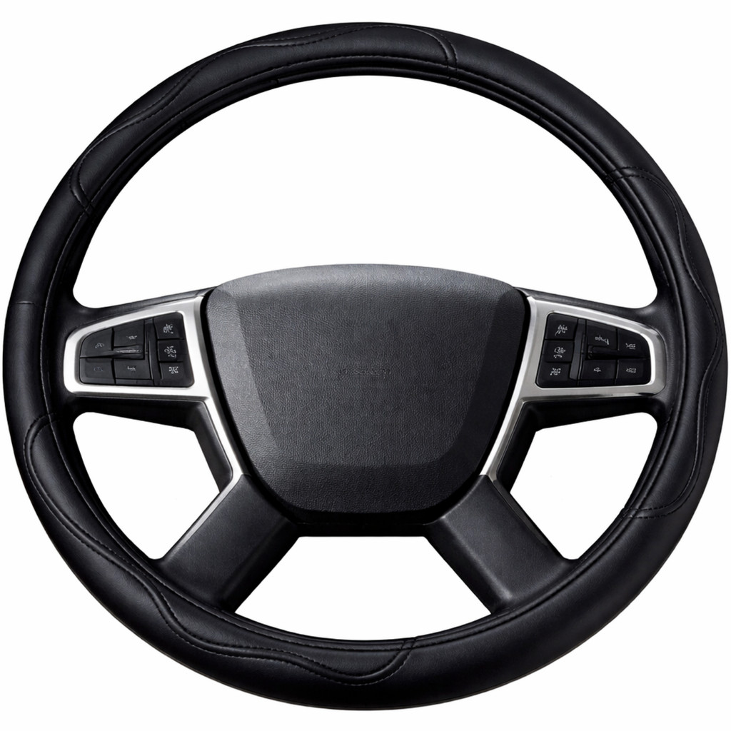 Capa De Volante Antiderrapante Preta 45cm Para Caminhão e Ônibus