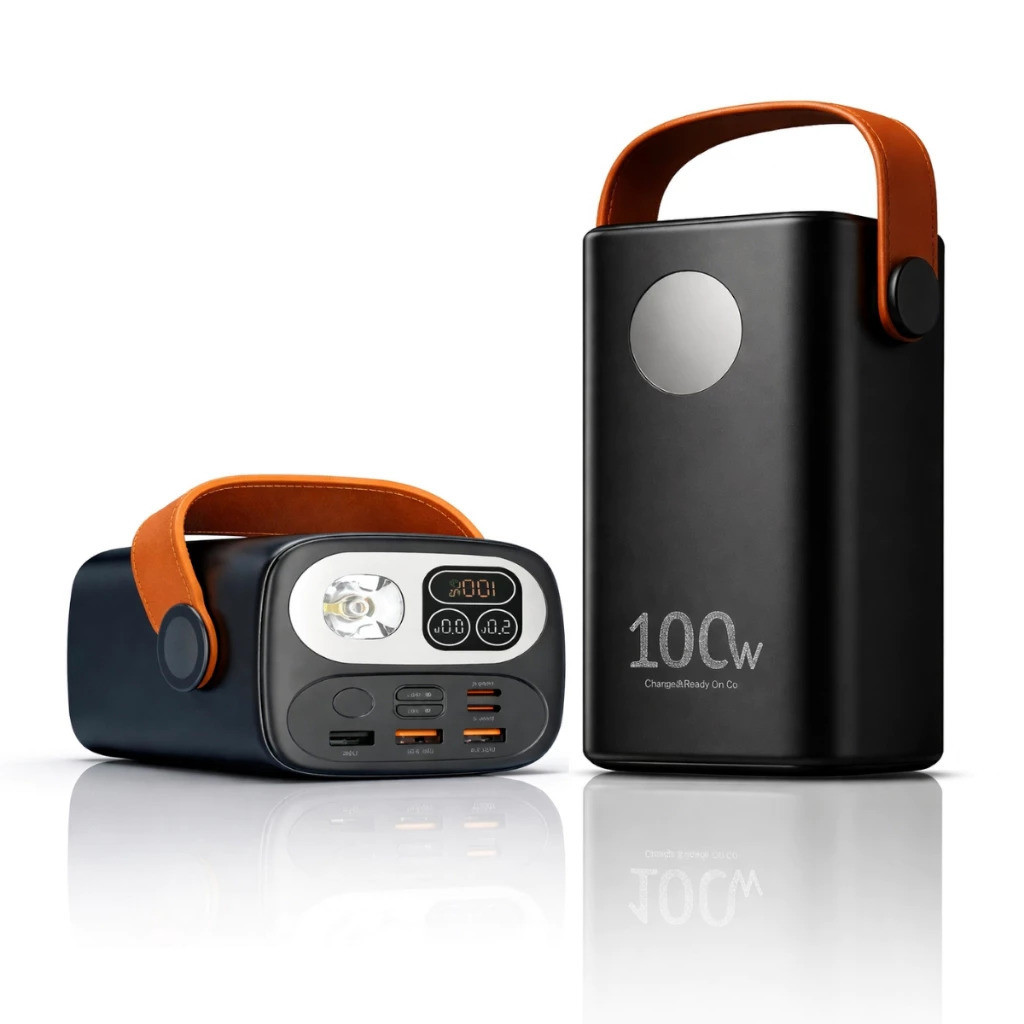 Carregador Portátil Power Bank Grande 60000mah Turbo 100W PD Rápido Para Mini Starlink Notebook Celulares-SOL TECHO