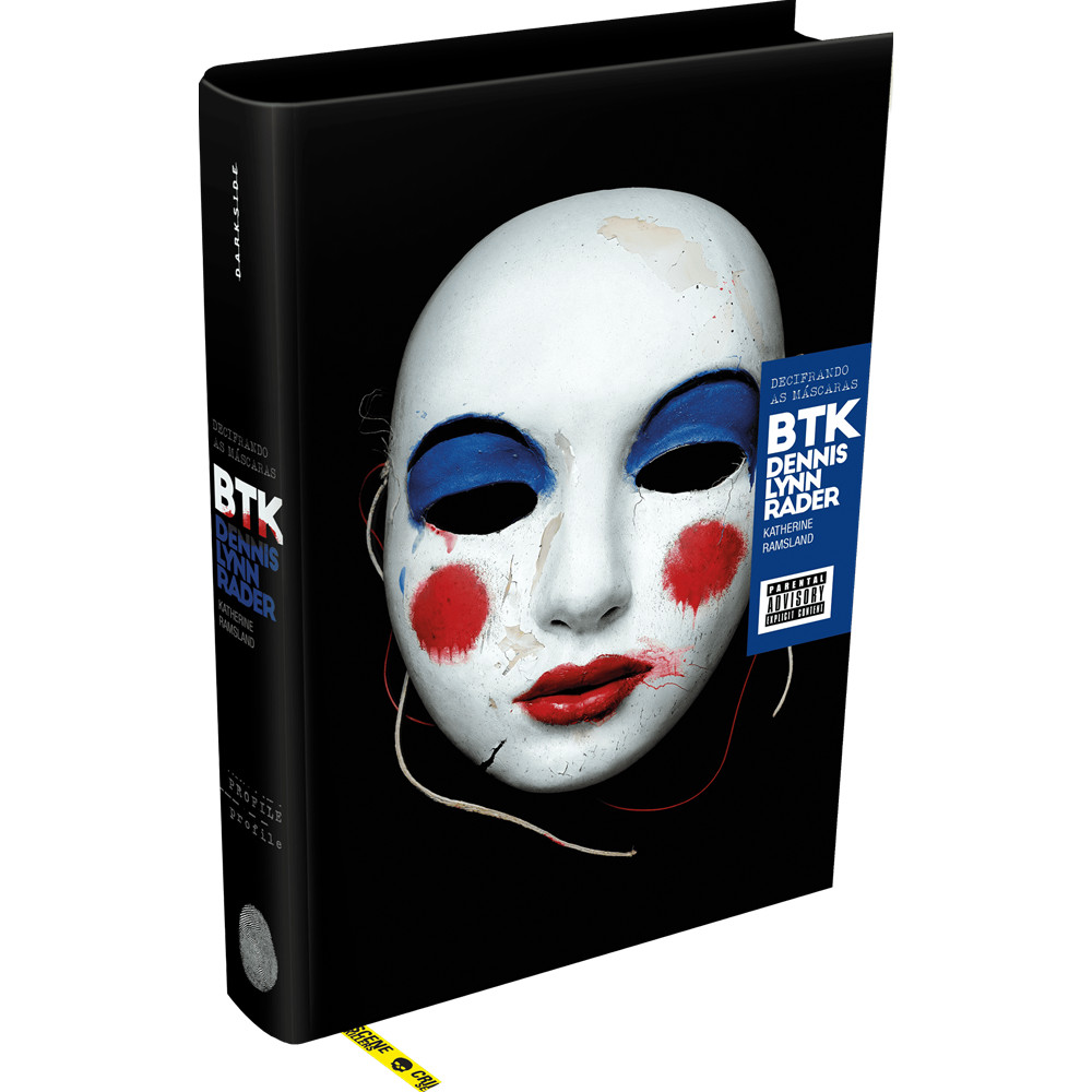 Capa do livro Livro - BTK: Decifrando as Máscaras - Novo - Editora Darkside -