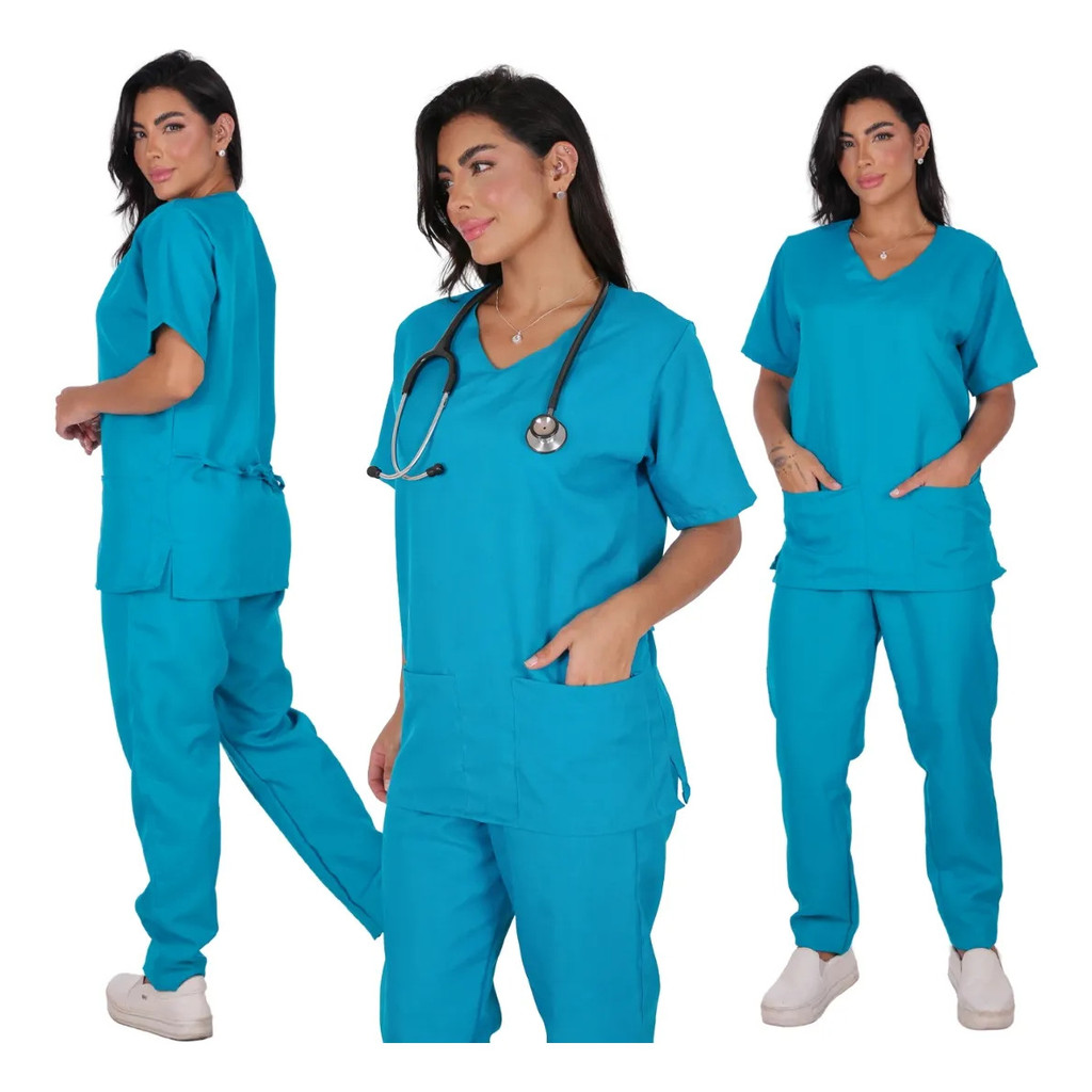 Pijama Cirúrgico Scrubs Para Trabalho Oxford Premium Unissex