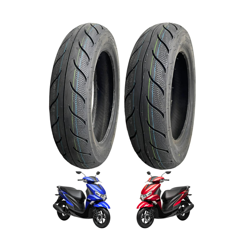 Combo Pneus Yamaha Fluo 125 110/90-12 + 100/90-12 kenda S/C