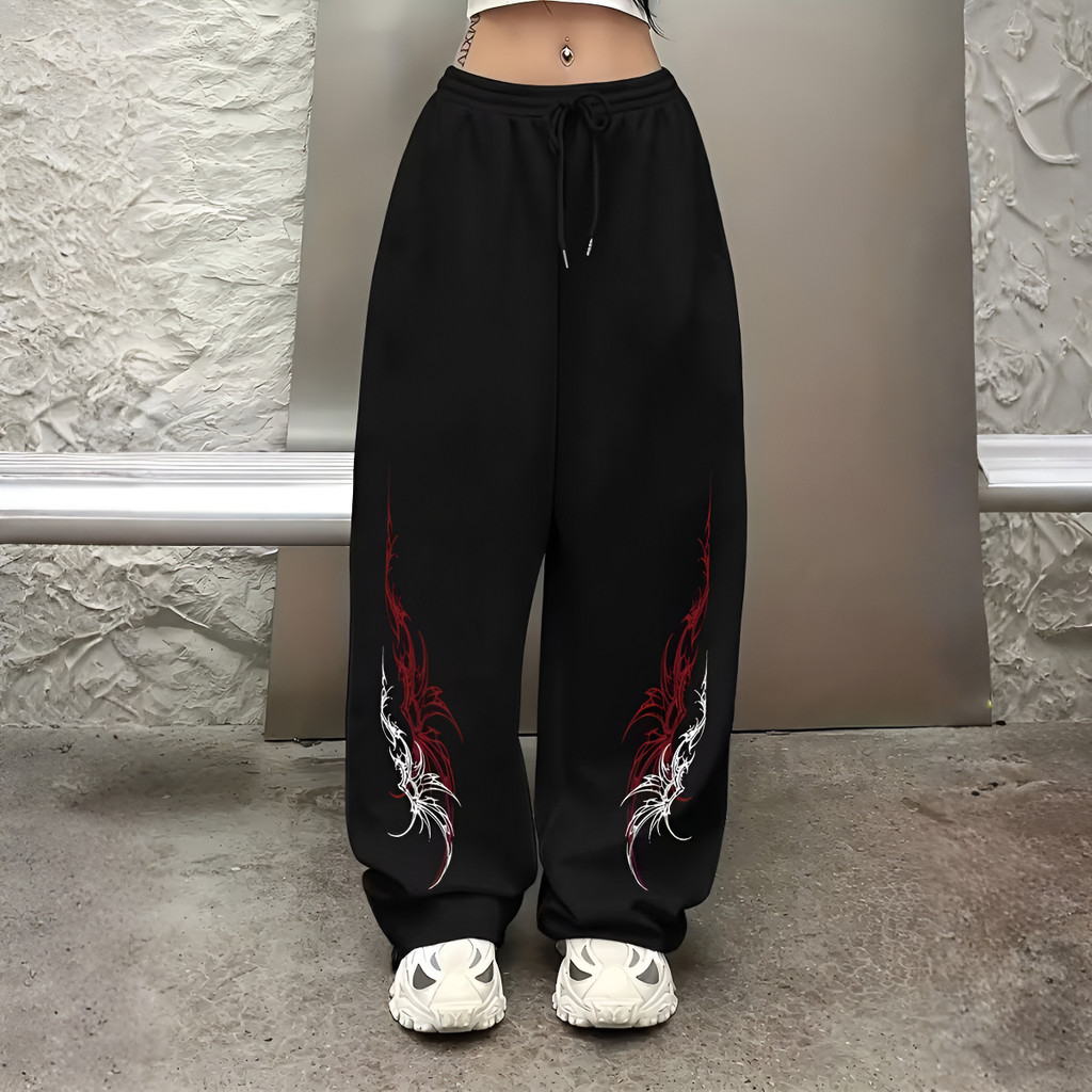 Calça Moletom Baggy Estilo Urbano Street Wide Barra Reta