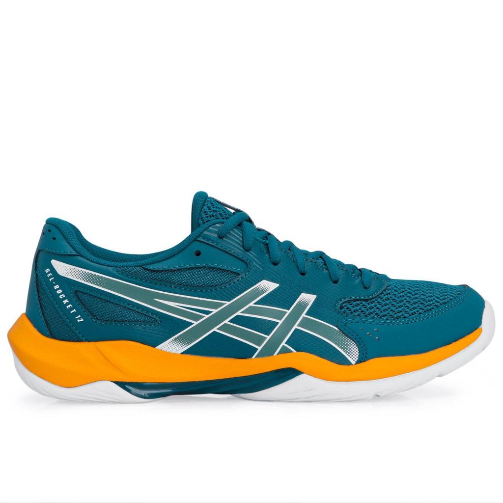 Tênis Asics Gel Rocket 12 Verde e Laranja