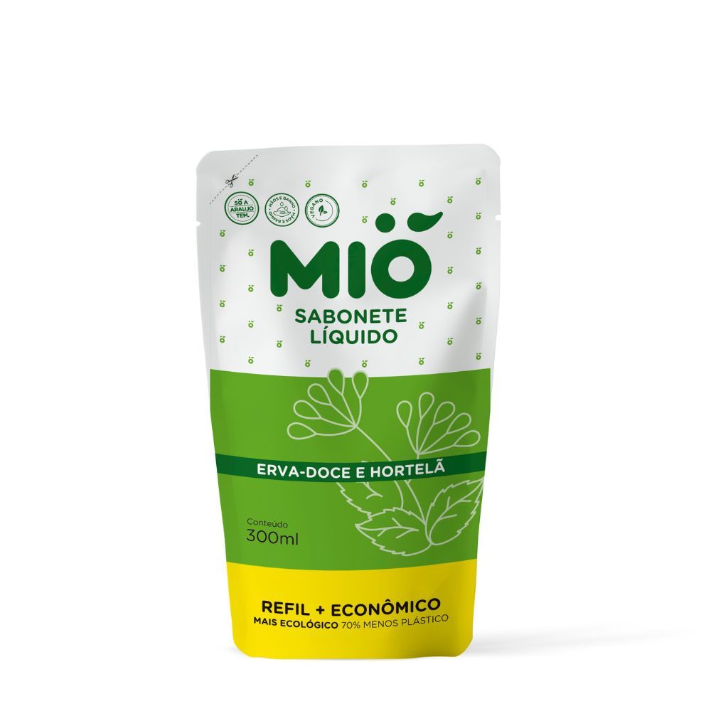 Sabonete Líquido Mió Erva Doce e Hortelã Refil Econômico 300ml em Oferta na Shopee