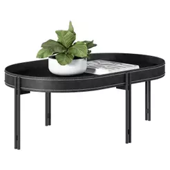 Mesa de Centro Para Sala Estilo Industrial Ville L06 Preto - Mpozenato