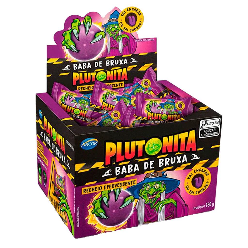 Chiclete Plutonita Baba de Bruxa 180g - Arcor em Oferta na Shopee