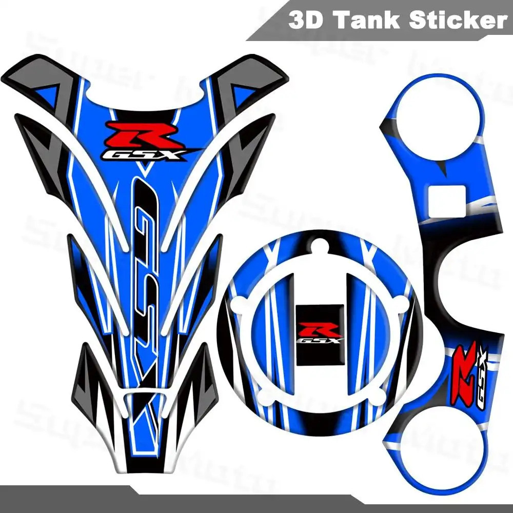 Para Suzuki GSXR GSX-R 600 750 1000 1300 K3 K4 K5 K6 K7 K8 K9 K11 3D Motocicleta Adesivo Almofada Do Tanque De Combustív