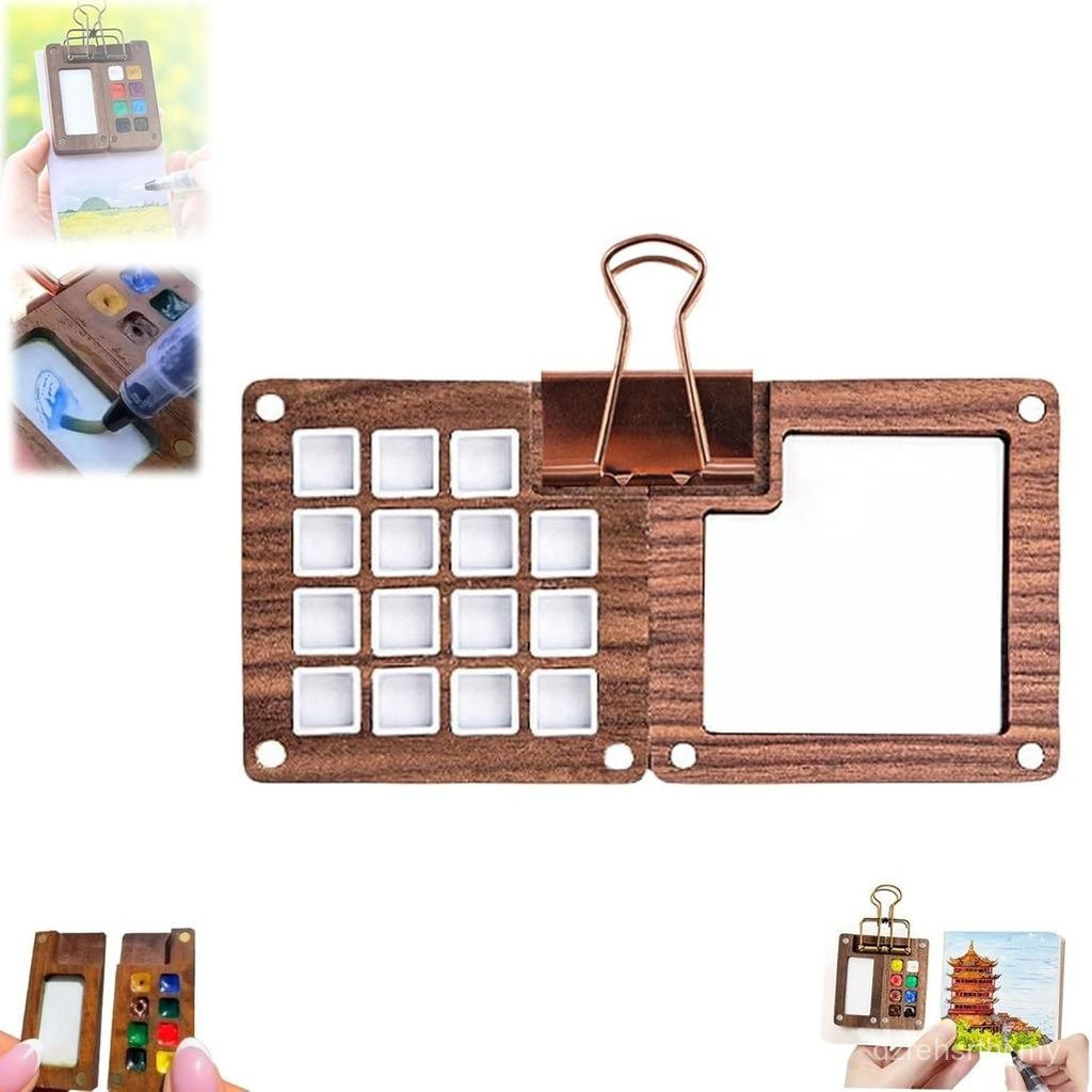 Kit de Aquarela Tobios, Mini Conjunto de Tintas Aquarela, Paleta de Tintas para Viagem, Conjunto de Tintas Aquarela de M