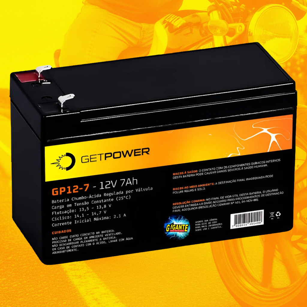 Bateria 12v 7ah Nobreak Dvr Alarmes Cerca Elétrica No Break