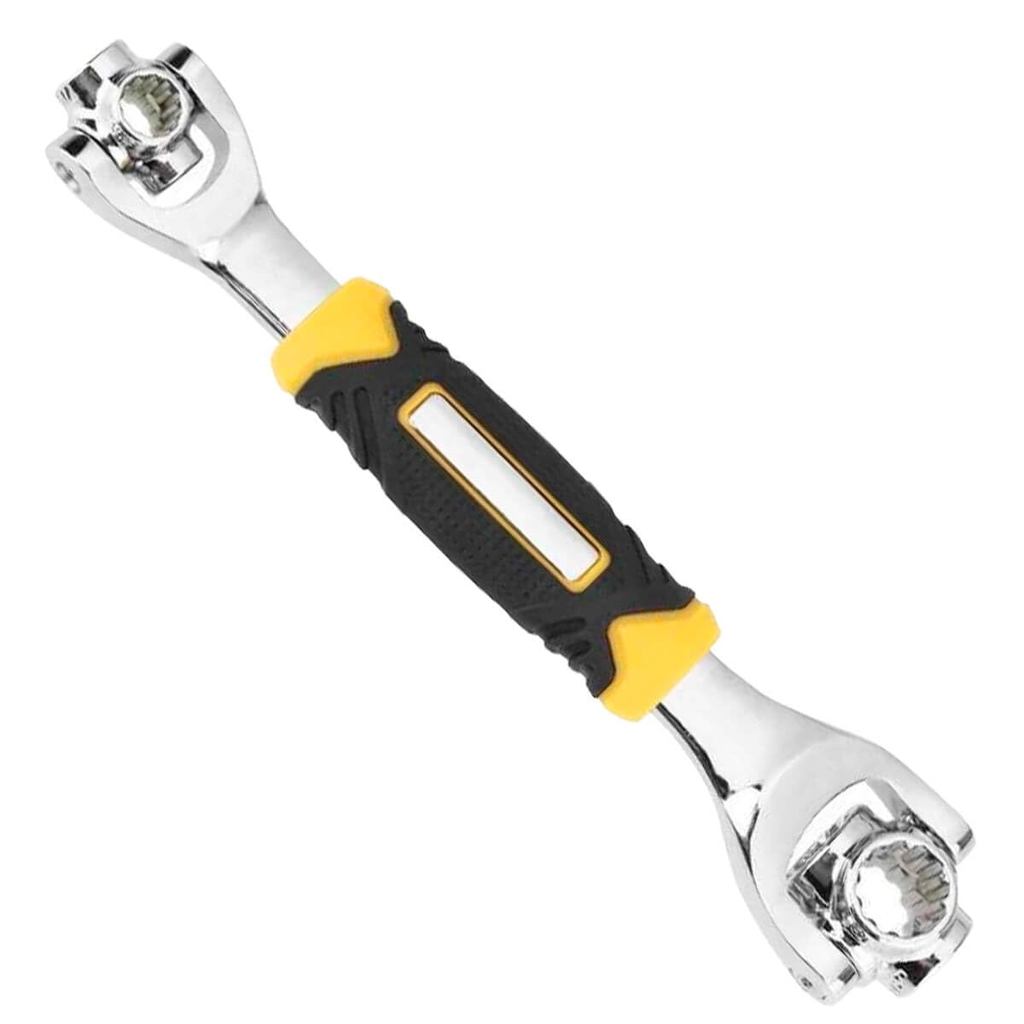 Chave Tigre Multifuncional 48 em 1 – Soquete Universal com Cabeça Rotativa 360°, Liga de Aço Alta Resistência, Punho Emb