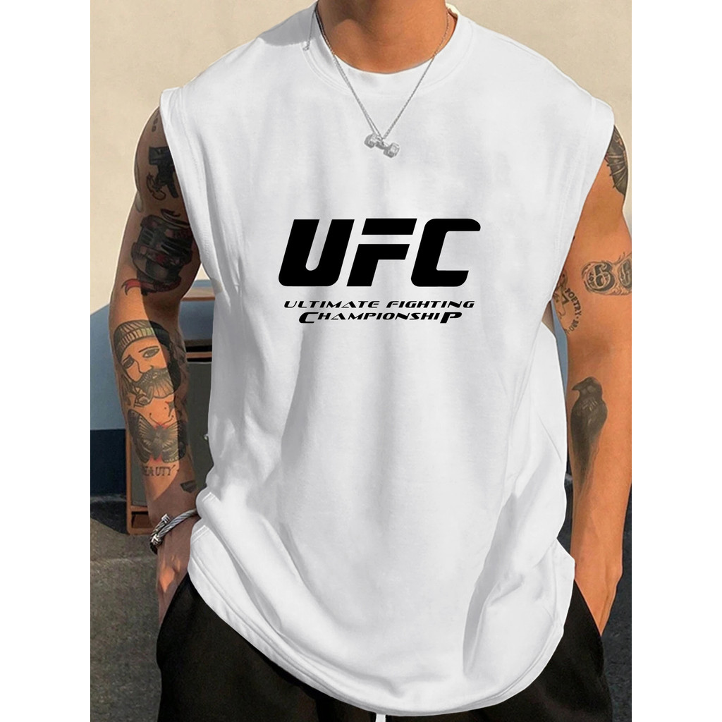Camiseta Regata Masculina Temática UFC - Modelo Solto para Verão, Casual e Academia, Ideal para Eventos UFC e Looks do D