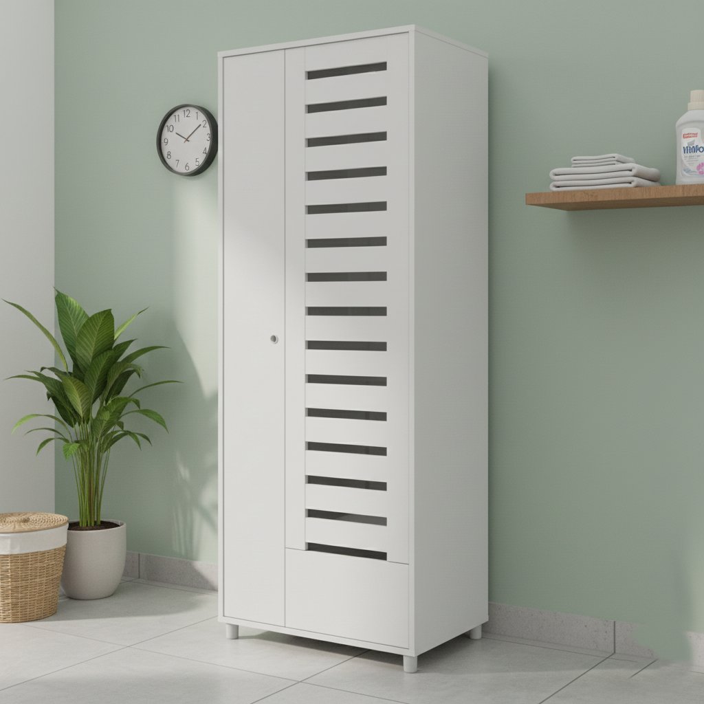 Armario Multiuso Lavanderia 2 Portas e 1 Gaveta Marilia