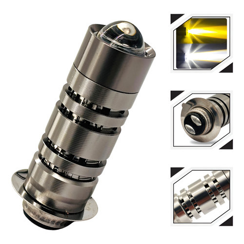 Lâmpada Farol Led M5 H6 Biz 110i 125 Pop 100 Bros 2009 2014 Cinza-escuro Amarelo/branco
